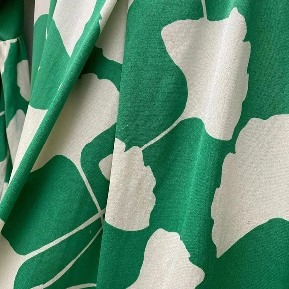 DVF - Green Ginko Print Silk Dress - Picture 8 of 10